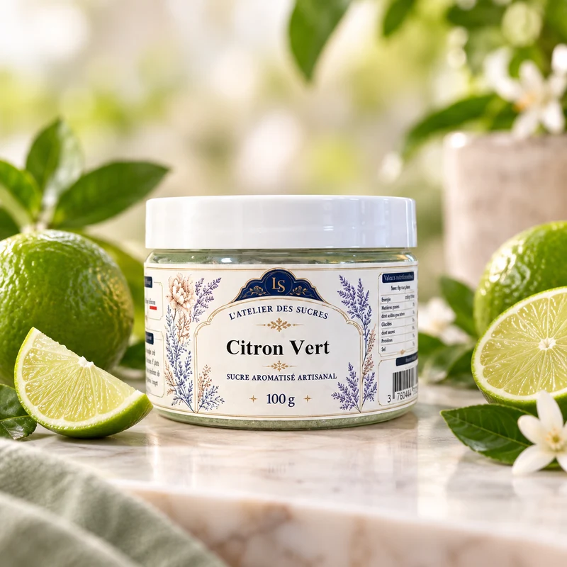 Sucre aromatisé Citron vert -Gourmandise